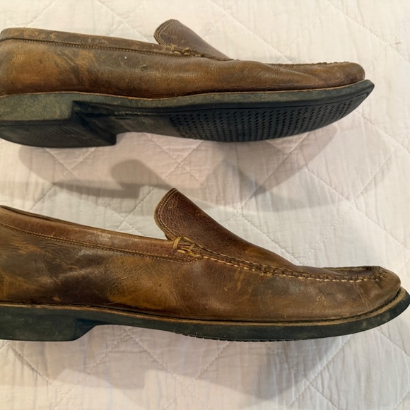 Johnson & Murphy Brown Leather Sheepskin Loafers 12 M 20-7792 Made in Brazil - Picture 4 of 10